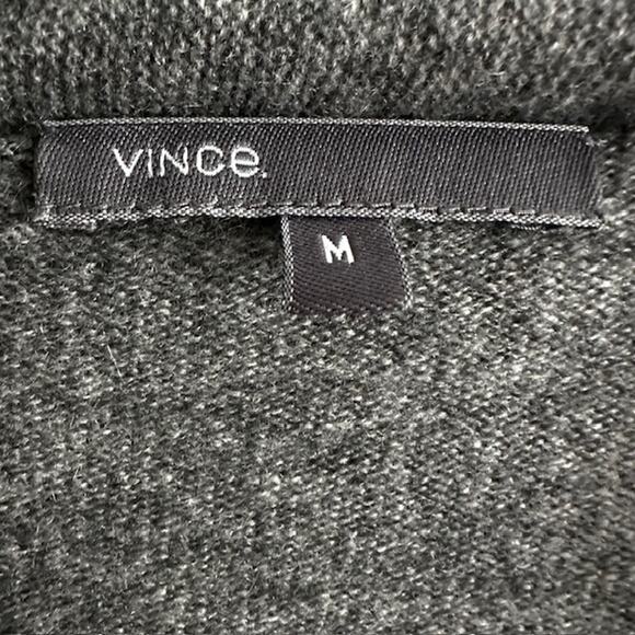 Vince. 100% Cashmere Wrap Front Long Sleeve Sweater Grey Medium - Picture 7 of 8